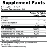 Omega-3 EPA 180mg + DHA 120mg